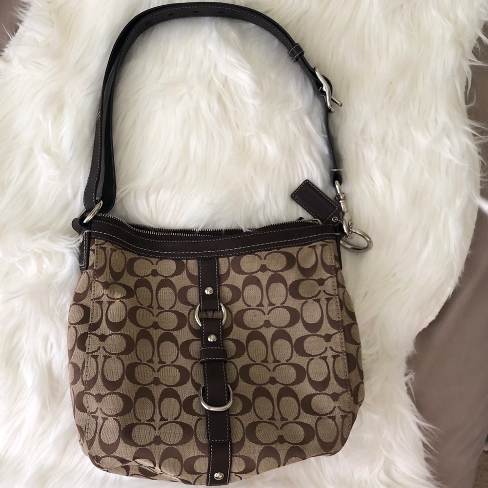 ✨Coach✨ brown logo purse hobo bag